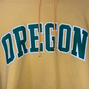🦆🏈 OREGON Ducks Vintage Yellow Steve Prefontaine Hoodie Collegiate Medium 🏈🦆